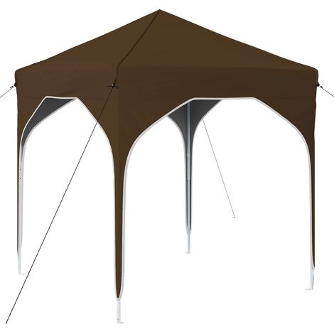 Pop-up Partyzelt 194 x 194 x 245 cm Taupe vidaXL
