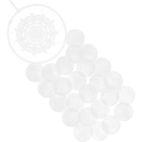 Carillon musical en forme de coquillage, idéal pour salon, chambre, terrasse ou balcon. Corde en coton blanc, 100 pièces. (1/5)