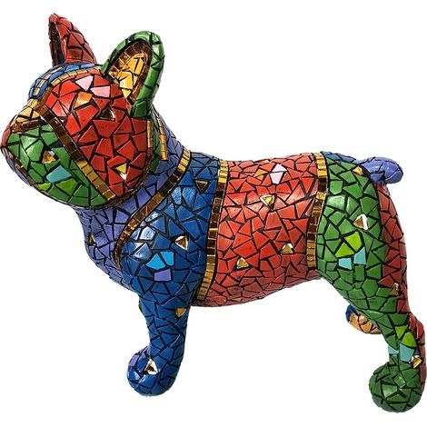Signes Grimalt Cane Bulldog Animali Figura di cane blu - 19x31x9 cm Resina decorativa