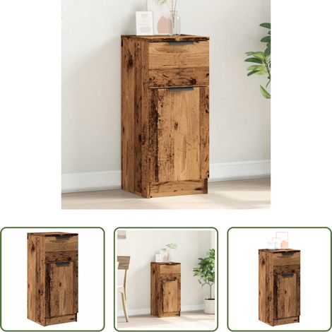 Holzwerkstoff - Sideboard Altholz-Optik 30x30x70 cm Holzwerkstoff (1/5)