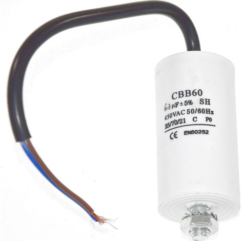 Universal 6.3UF Capacitor with 18cm Cable Connectors