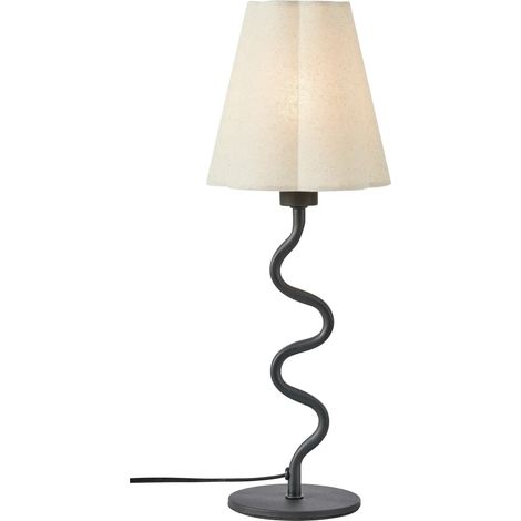 Lampe de table metal noir abat jour lin beige e14 - markslojd veya 224314294 224314294 224314294 (1/3)