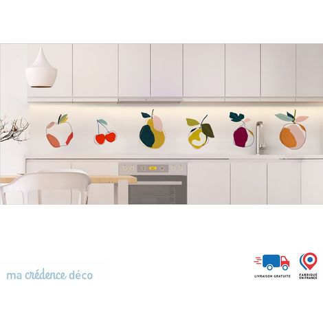 Crédence : Dessin fruits colorés - Alu composite - 120 - 60 (1/3)