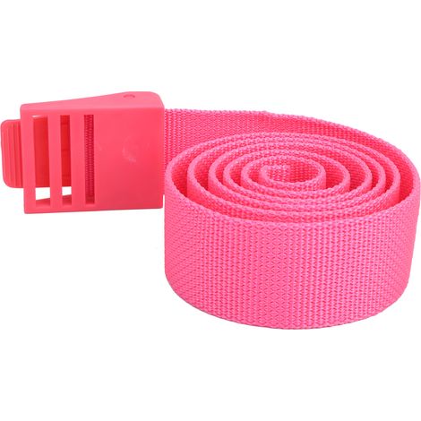 Ceinture lestée de plongée durable 150CM en nylon avec boucle en plastique rose (1/5)