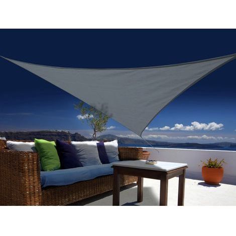 Dreieckiges Sonnensegel 3,60 x 3,60 x 3,60 m - Austral - Schiefer - Jardiline (1/5)