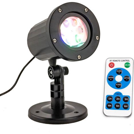 Projecteur Lumineux Noel - LED Étanche Rotatif avec Télécommande - Angle de Projection Réglable 180° - Pour Décoration Intérieure Extérieure Jardin - 1 Pièce (1/5)