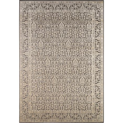Tapis beige marbré en viscose style classique élégant - Beige marbré clair élégant (1/5)