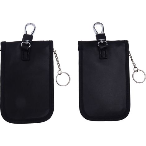 Pochette Anti-Relais - Blocage RFID NFC 3G 4G 5G - Pour Télécommande de Voiture - Lot de 2 - Dimensions 4 x 9 cm - Poids 61 g (1/5)