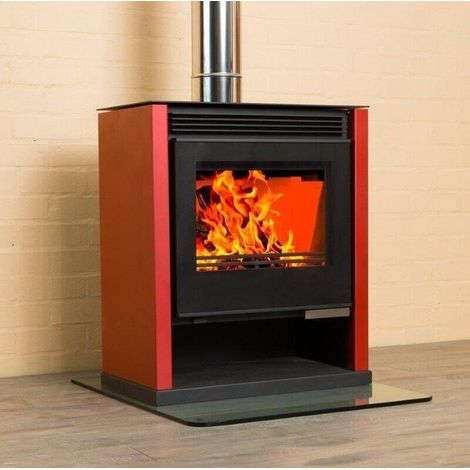 Stufa a legna Victoria Rubin Lux da 13,0 kW colore rosso (1/5)