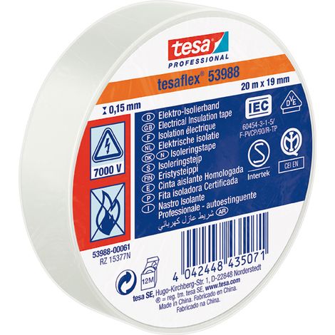 CINTA AISLANTE 53988-10MX19MM BLANCA