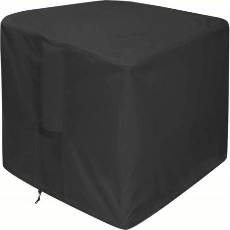 Housse de protection pour foyer - Housse de table de foyer carrée 420D imperméable et résistante pour patio - Noire (carrée - 82 x 82 x 61 cm) (1/4)