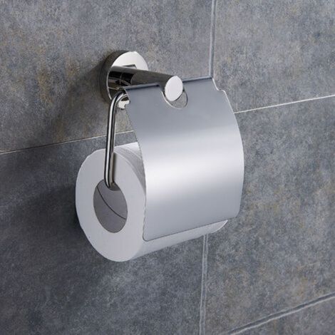 Wall-Mounted Bathroom Hardware Toilet Paper Holder Tissue Roll Holder 13x14x6.4cm (1/5)