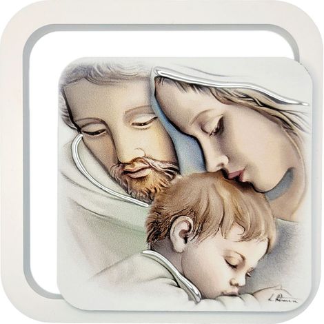 Dipinto della Sacra Famiglia su tavola  Dimensioni: 11x11 cm  Codice articolo: ES0620130