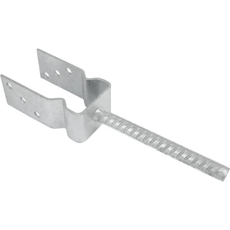 Pfostenträger zum einbetonieren für 7 x 7 cm Pfosten mit Rille - (1/2)