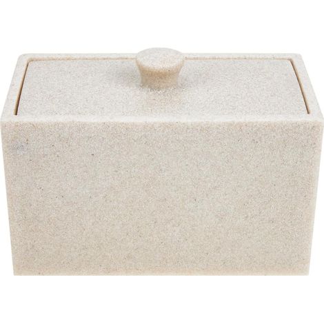 Beige Resin Organizer Box Easy to Clean 2 Compartments (1/5)