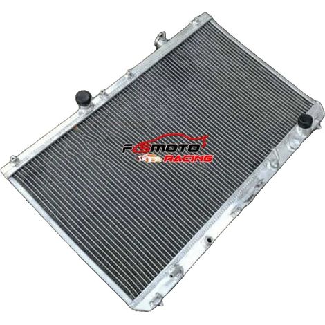 Radiador de aluminio, tamaño del núcleo 15 3/4" x 28 5/8", tamaño total 29 1/2" x 20 1/4", tamaño de entrada 1", diseño de alta resistencia, compatible con sedanes de 2.2L de 1997 a 2001. (1/3)