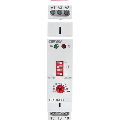 Relais Temporisé Double Fonction 10A 230V AC Temporisateur Électrique GRT8 EC (1/4)