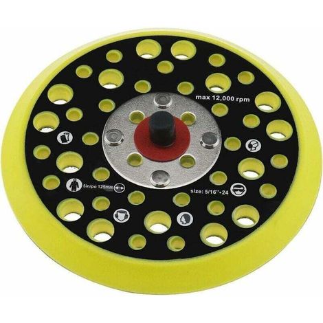 125 mm 5-inch backing pad, compatible with Mirka Ceros/Deros 44 holes, 5/16 thread mount, sander, hook-and-loop backing, power tool accessory (non-original). MUMU (1/4)