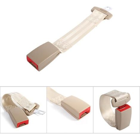 Extension universelle d'extension de ceinture de sécurité pour siège de voiture avec boucle Beige - (1/4)