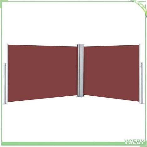Auvent latéral rétractable - FAFEICY - 48481 - Marron - 120 x 0–1000 cm - Enroulement auto, polyester PU résistant (1/5)