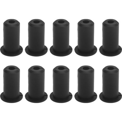 Passage de Câbles à Travers des Bagues, Kit de Routage de Câbles étanche en Silicone 10 Pièces de 0,75 Pouces de Diamètre pour Le Bureau et Le Centre Commercial (Black) (1/5)