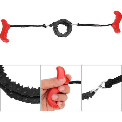 Scie à chaîne pliable pour randonnée et camping, outil de survie léger (1/5)