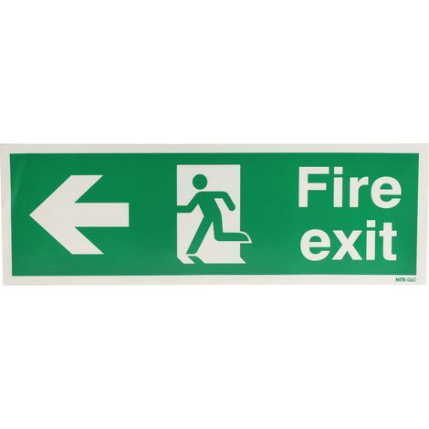 Panneau issue de secours RS PRO "Fire Exit", Vinyle Etiquette ( Prix pour 1 )