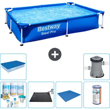 Bestway Bestway Steel Pro Rectangulaire - 221x150x43 cm - 7-pièces S21514 (1/5)