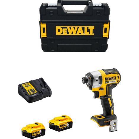 Atornillador de Impacto DeWALT DCF887P2 (2 x 5,0 Ah + DCB115 + TSTAK II)