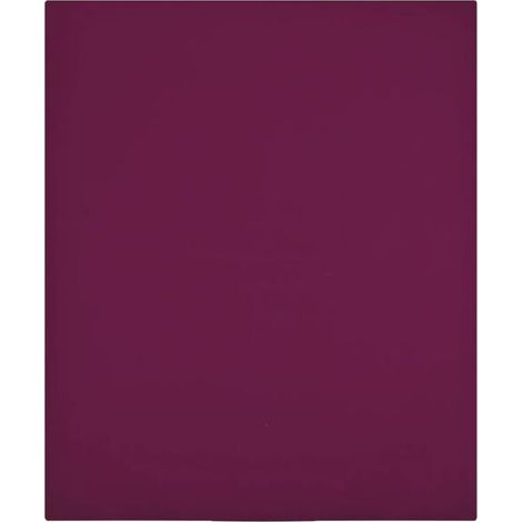 Drap-housse en maille Bordeaux 90x200 cm coton (1/5)
