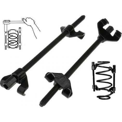 AMMORTIZZATORI ESTRATTORE SMONTA MOLLE 280 MM PRESSA SMONTAGGIO MOLLA AUTO (1/4)