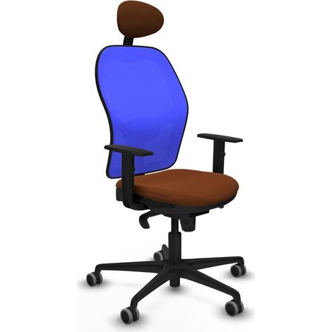 Sedia Ufficio con Poggiatesta Jorquera Piqueras y Crespo 1D036G1 Azzurro Marrone (1/5)