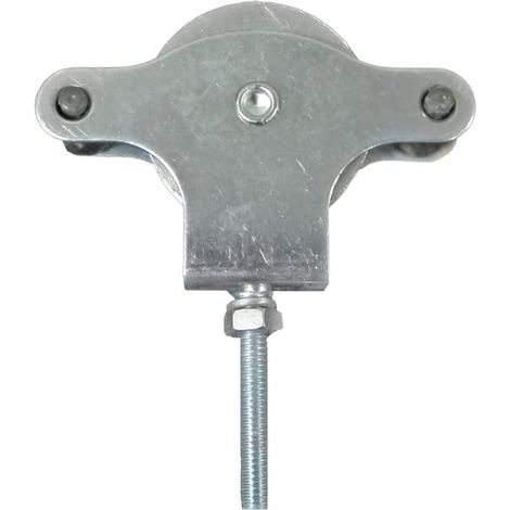 Poulie de corde à linge Wolfpack zinguée 40 mm. Rouleau en métal avec vis