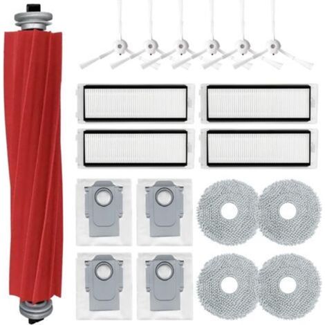 19-teiliges Zubehörset für den Q Revo Staubsauger: 1 Hauptbürste, 6 Seitenbürsten, 4 Filter, 4 Tücher, 4 Staubbeutel, 1 Reinigungsbürste (1/5)