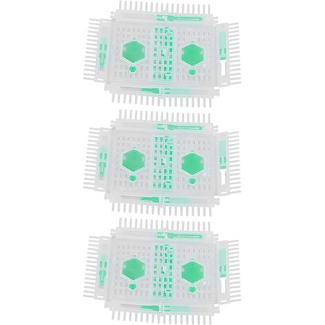 Lot de 3 couvercles de cage à reine des abeilles avec boucle en plastique et goupille - Accessoires pour l'apiculture (1/5)