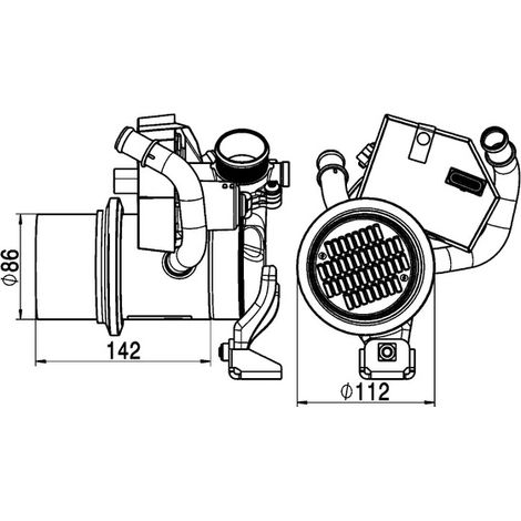 Radiateur, réaspiration des gaz d'échappement MAHLE CE 5 000P AUDI 04L 131 512 D