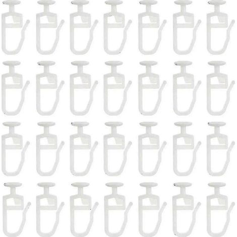 Lot de 200 crochets de 8,3 mm pour rails de rideaux pliables, roulettes de rechange résistantes (1/4)