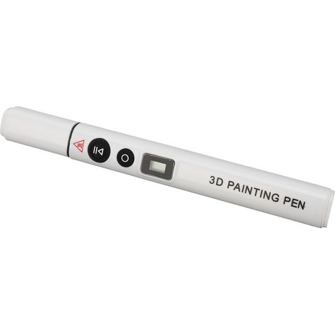 Stylo d'impression 3D intelligent haute température avec écran LCD ergonomique pour PLA et ABS (blanc) (1/5)