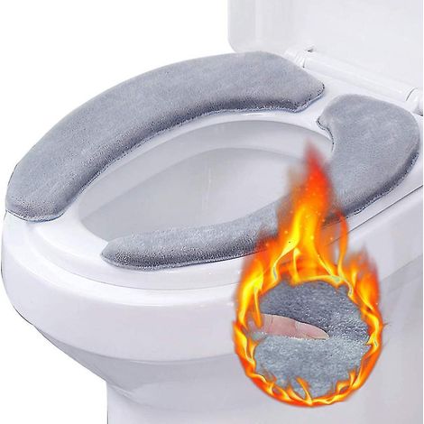 paire de coussins de siège de toilette, housse de protection rembourrée épaisse, chaude et douce pour adulte. (1/5)