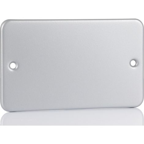 Rs Pro – Platine obturatrice flush mounted 2 emplacements – Métal gris – Pour plaques d'obturation simples ou doubles – Installation facile (1/3)