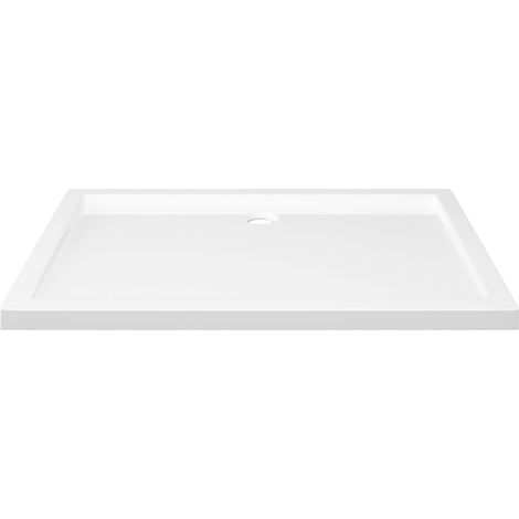 Plato de ducha plato de ducha plato de ducha baño WC cuarto de ducha interior hogar rectangular ABS 70 x 100 cm blanco 020001950