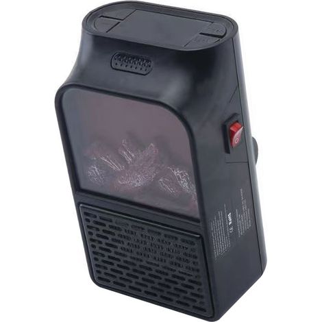Chauffage d'appoint électrique 400W sur prise, radiateur soufflant portable à chauffage rapide pour chambre salon bureau, prise EU 220V (1/5)