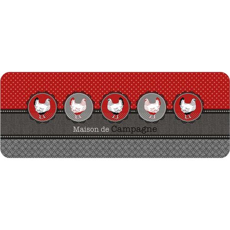Tapis de cuisine grand format en PVC MAISON DE CAMPAGNE (1/2)