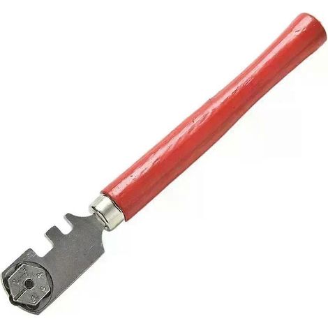 130-mm-Tragbarer Glasschneider, Professioneller Glasfliesenschneider mit Holzgriff, Werkzeug für Haushaltsarbeiten aus Eisen und Holz – JXLGV (1/4)