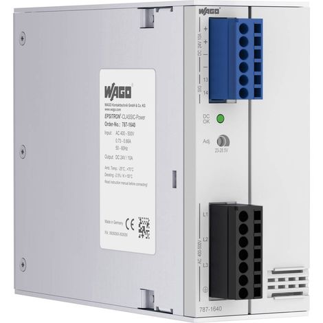 WAGO 787-1640 Alimentatore per guida DIN 24 V 10 A 240 W Num. uscite:1 x Contenuto 1 pz. (1/3)