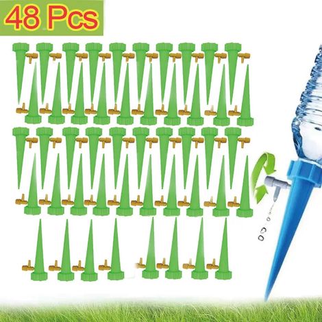 (48 pièces - Vert) Système d'irrigation goutte à goutte automatique, arrosage automatique réglable pour plantes à fleurs, serre et jardin. Dispositif de goutte à goutte automatique (1/4)
