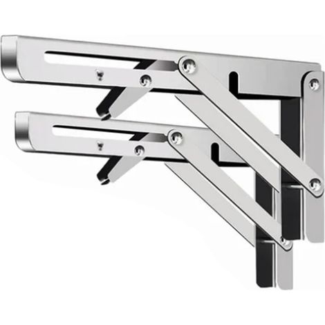 Foldable Shelf Bracket Stainless Steel Wall Mounted Wear Resistant Collapsible Shelf Bracket for Garage