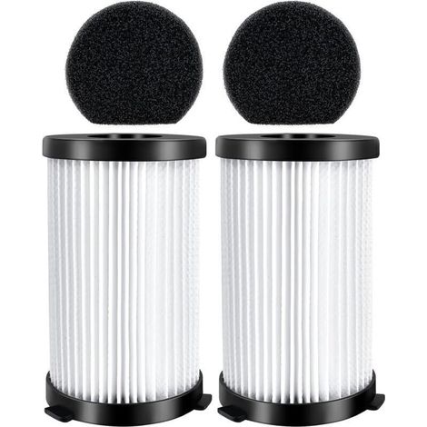 Ersatz-Schwammfilter-Set (2 Stück) für MooSoo D600/D601, Akitas AK585K V8, iwoly V600, Goodmans 356277, Ariete Handy Force 2759/2761 und Cecotec Conga Thunderbrush 520/550/560 Staubsauger