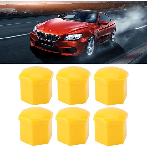 20 embouts de vis de roue 19mm, caches d'écrous pour jantes auto, protections extérieures de moyeu, boulons de décoration, jaune, lot de 20 (1/5)