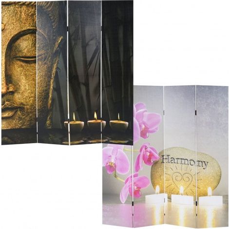 Paravento 4 ante fronte Buddha retro armonia 180x160 cm PAR04022